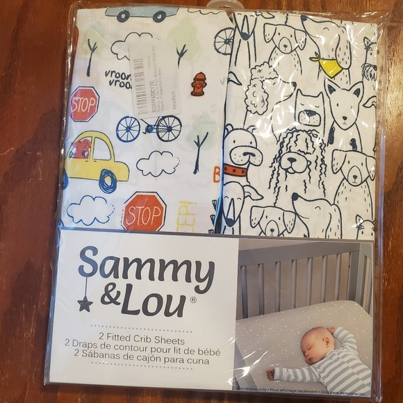 Sammy & Lou - Two fitted crib sheets NIB - Picture 2 of 6